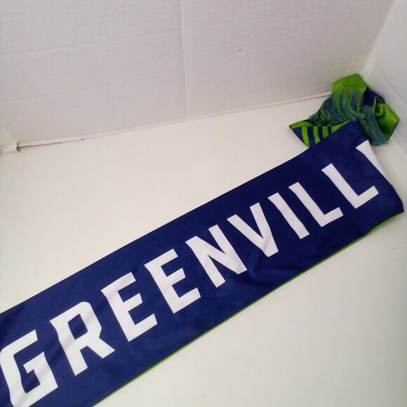 Greenville Triumph Scarf Lot of 2 FC Soccer Club Green Blue Greenville SC - Picture 8 of 8